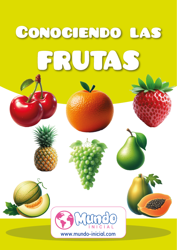 FRUTAS Tarjetas Didácticas Mundo Inicial Libros