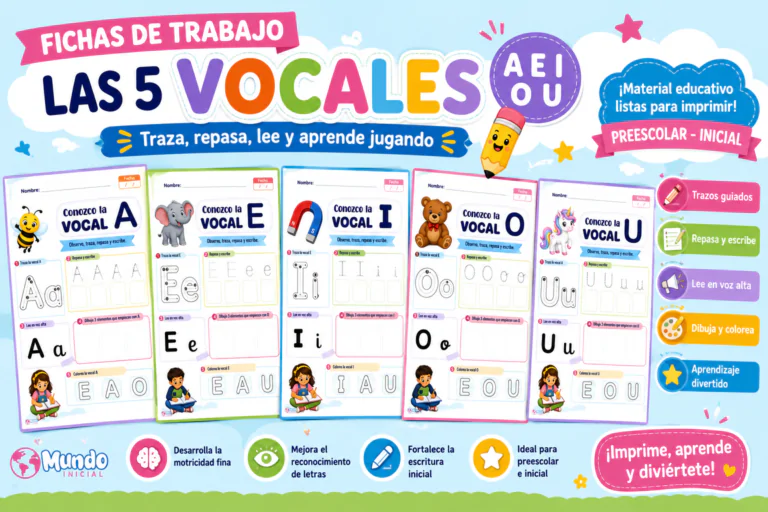 fichas 5 vocales